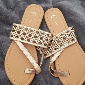 Rose gold sandals